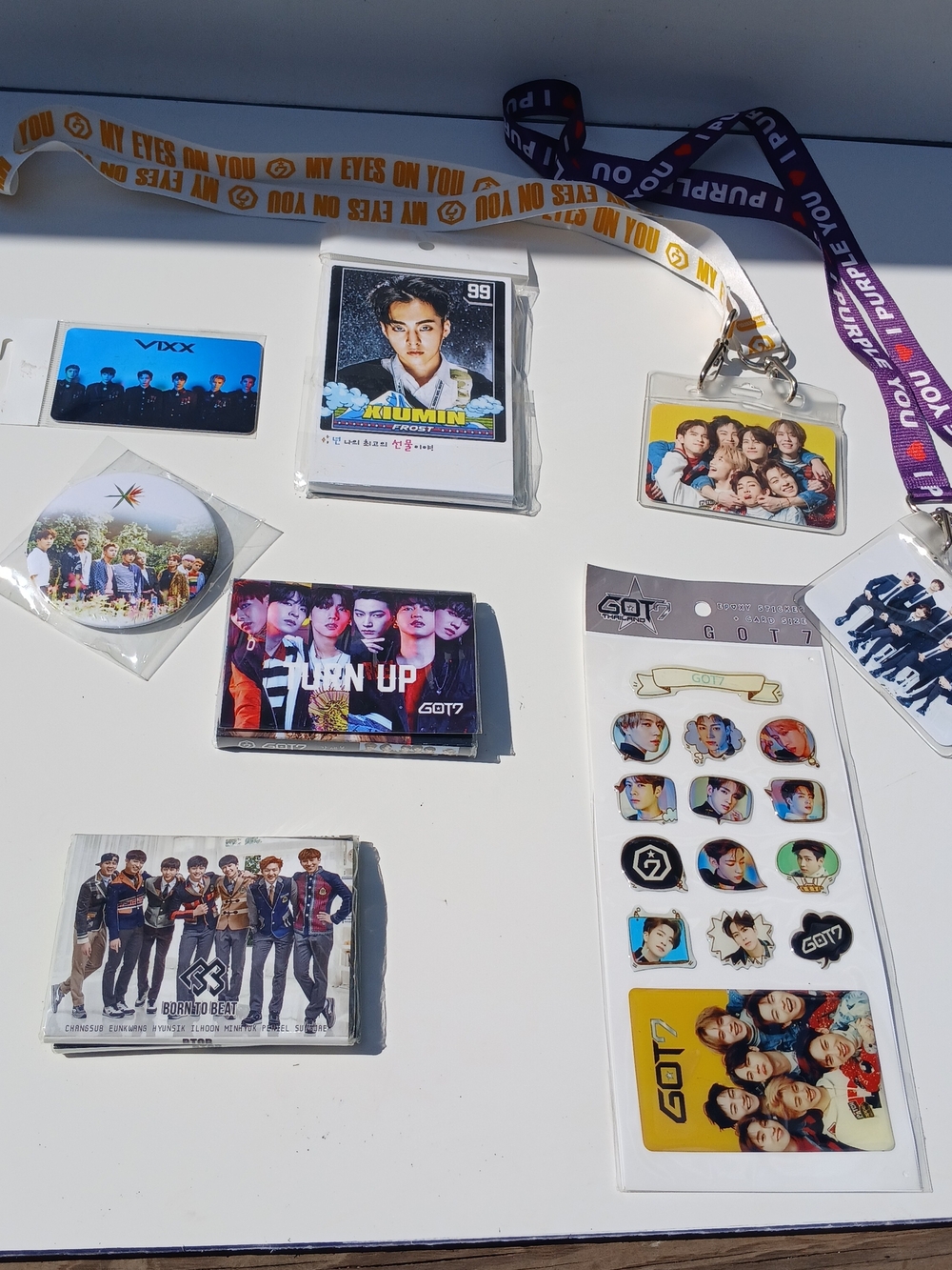 K-pop Fan Merch Bundle with Lanyards and Photo Cards - Multicolor